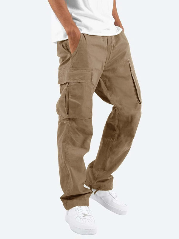 Men's Solid Color Cargo Pocket Casual pants