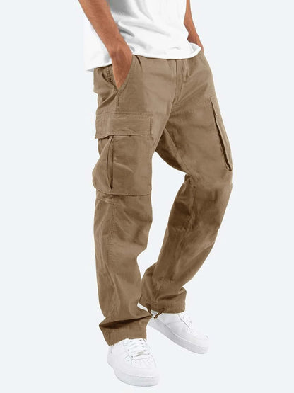 Men's Solid Color Cargo Pocket Casual pants