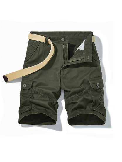 Men's Casual Multi-Pocket Cargo Shorts（Without Belt）