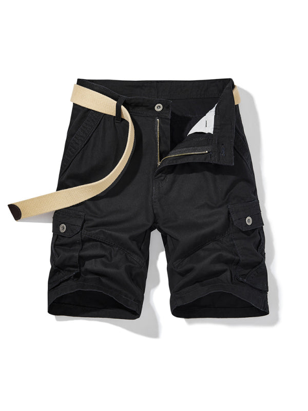 Men's Casual Multi-Pocket Cargo Shorts（Without Belt）