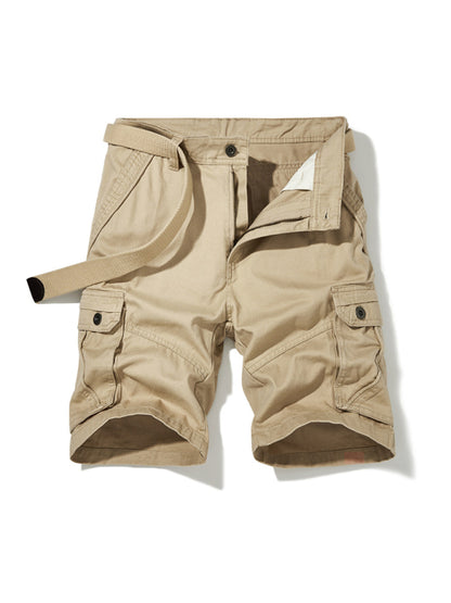 Men's Casual Multi-Pocket Cargo Shorts（Without Belt）