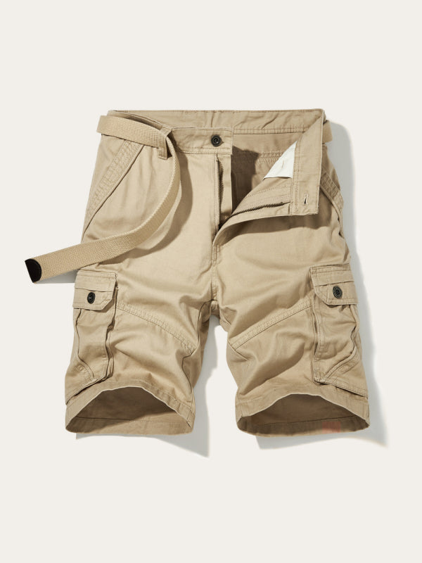 Men's Casual Multi-Pocket Cargo Shorts（Without Belt）