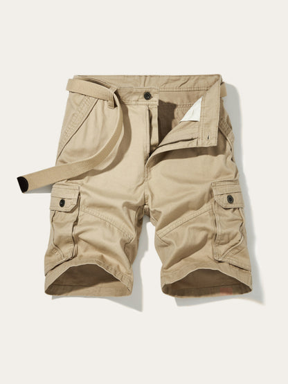 Men's Casual Multi-Pocket Cargo Shorts（Without Belt）