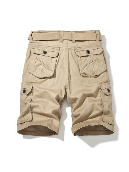 Men's Casual Multi-Pocket Cargo Shorts（Without Belt）