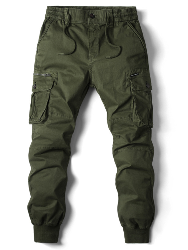 Men's solid color cargo pants