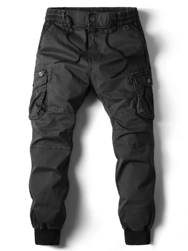 Men's solid color cargo pants