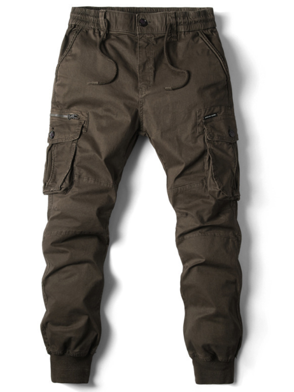 Men's solid color cargo pants