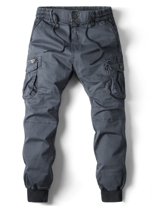 Men's solid color cargo pants