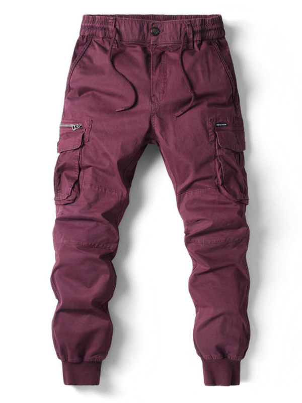 Men's solid color cargo pants