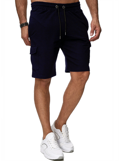 Men's Short Sports Overalls Multi-Pocket Shorts