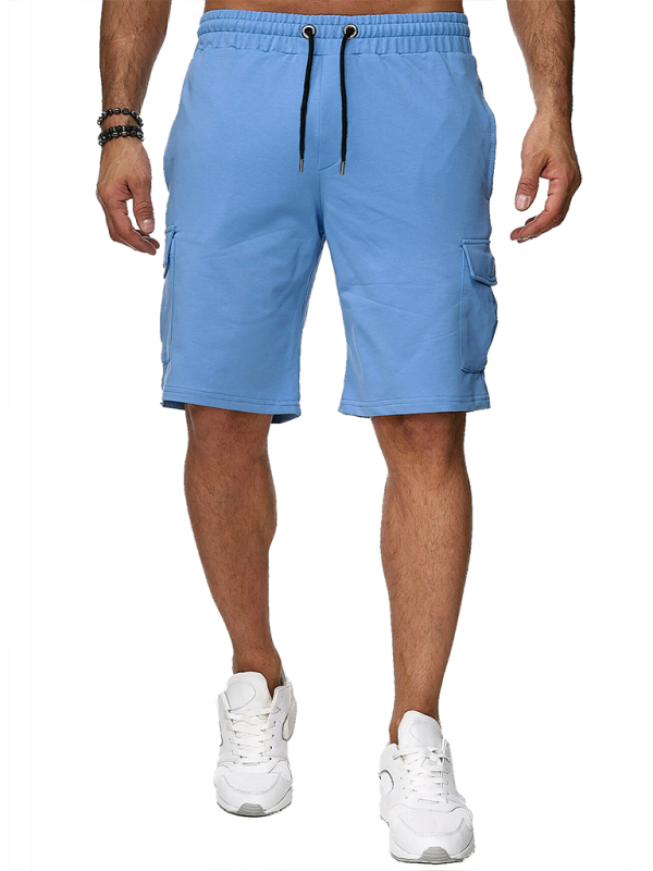 Men's Short Sports Overalls Multi-Pocket Shorts