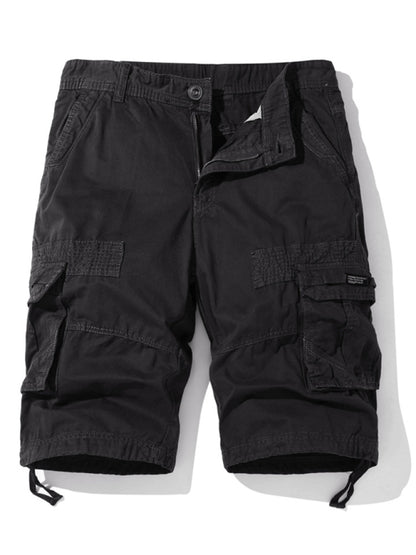 Men's retro overalls shorts for men with multiple pockets