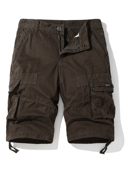 Men's retro overalls shorts for men with multiple pockets