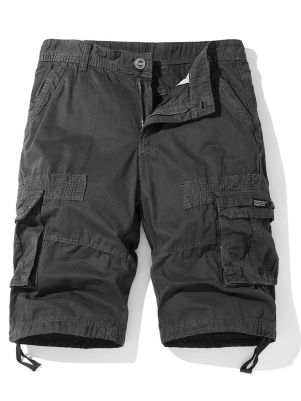 Men's retro overalls shorts for men with multiple pockets