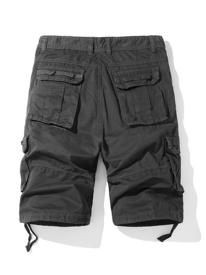 Men's retro overalls shorts for men with multiple pockets