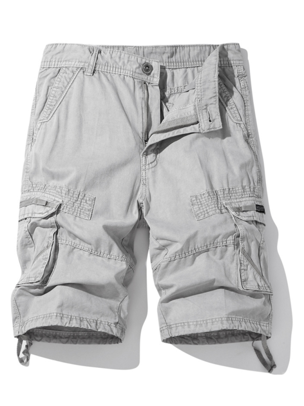 Men's retro overalls shorts for men with multiple pockets