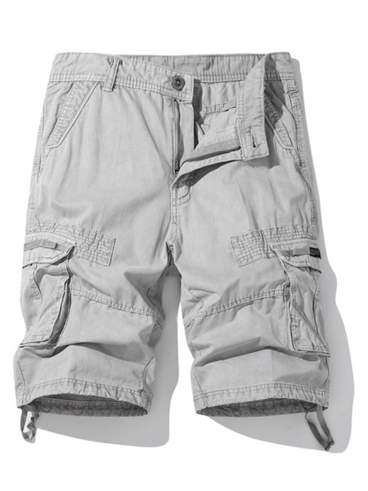 Men's retro overalls shorts for men with multiple pockets