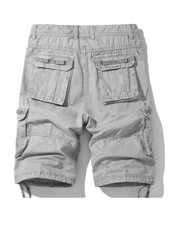 Men's retro overalls shorts for men with multiple pockets