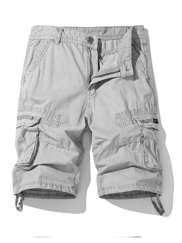 Men's retro overalls shorts for men with multiple pockets