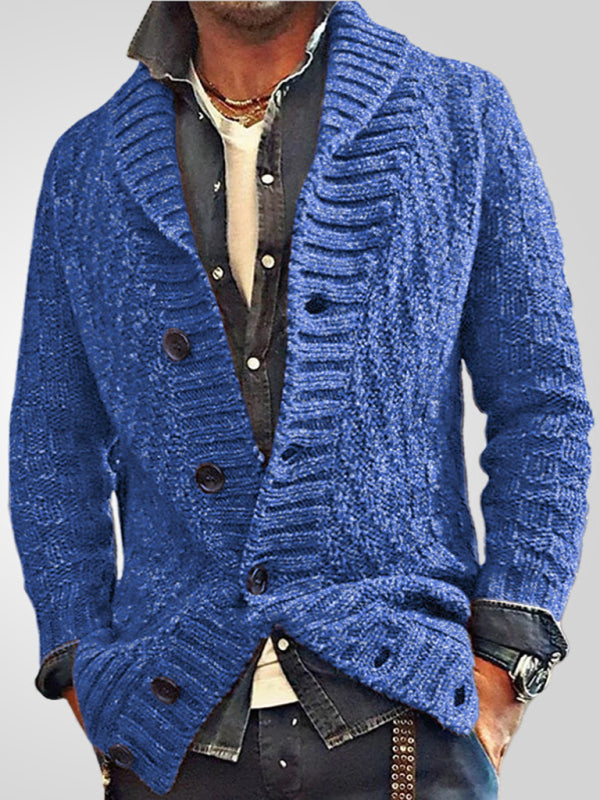 Men's long-sleeved thick needle sweater