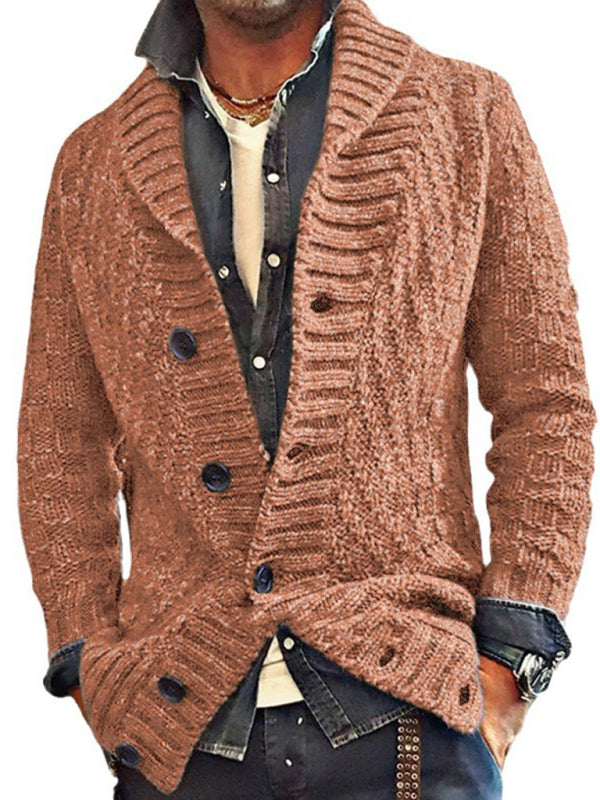 Men's long-sleeved thick needle sweater