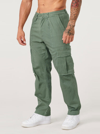 Men's sports loose straight pants