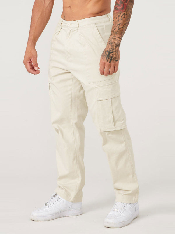 Men's sports loose straight pants