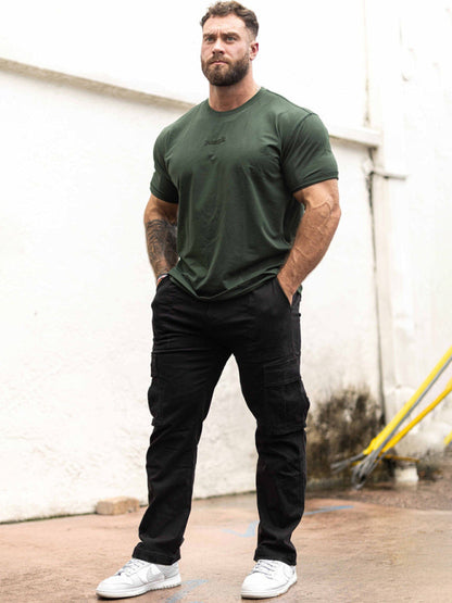 Men's sports loose straight pants