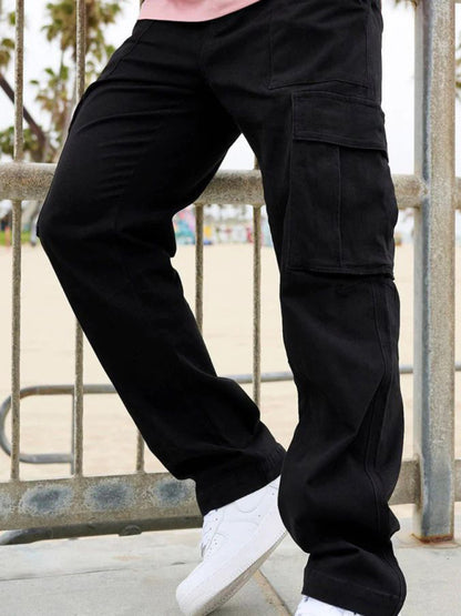 Men's sports loose straight pants