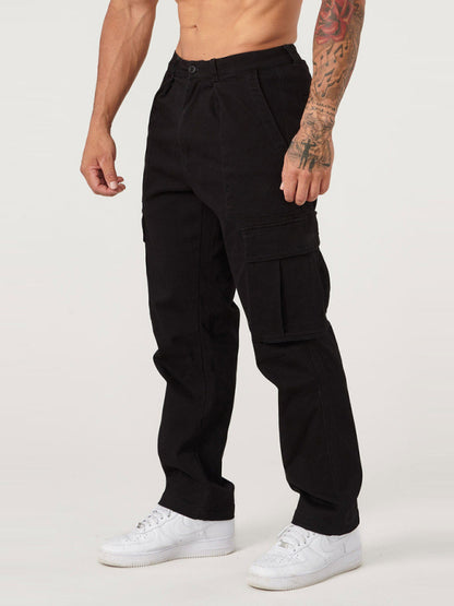 Men's sports loose straight pants