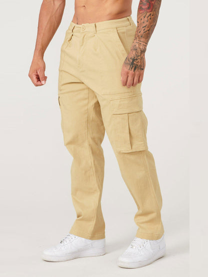 Men's sports loose straight pants