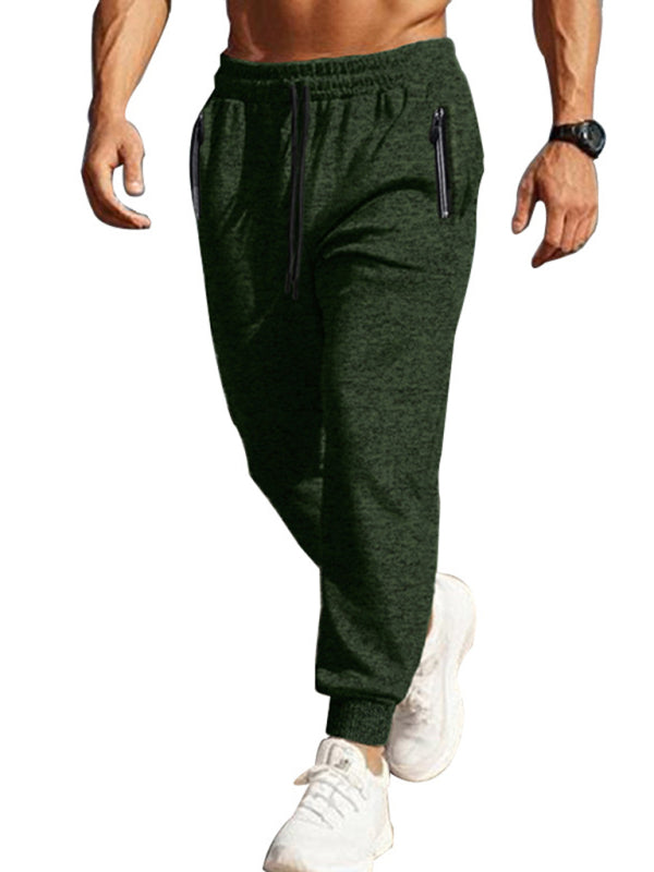 Men's  zipper cuffs slim fit sweatpants