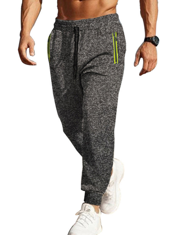 Men's  zipper cuffs slim fit sweatpants