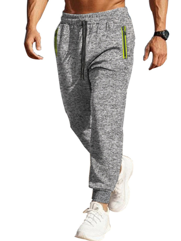 Men's  zipper cuffs slim fit sweatpants