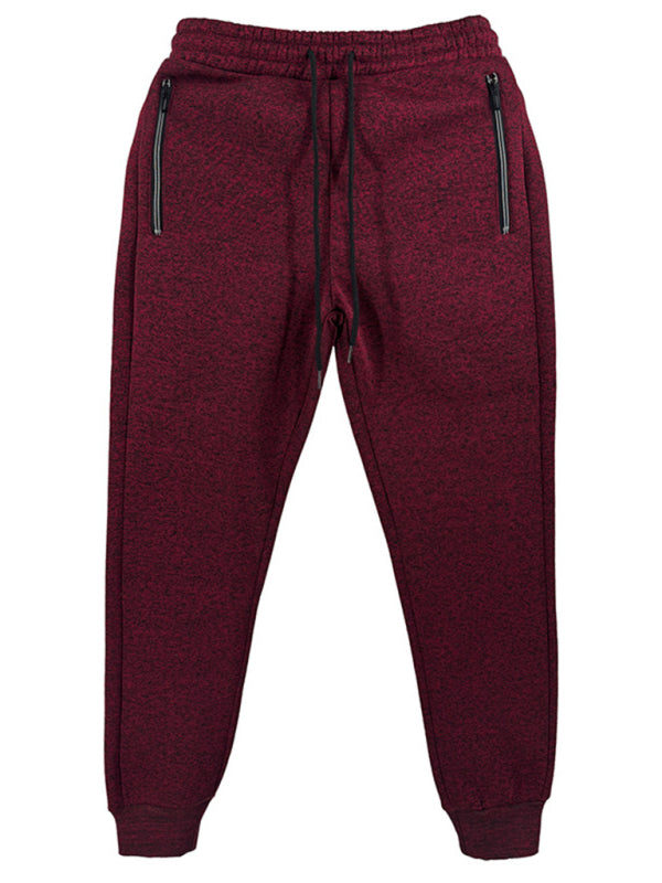 Men's  zipper cuffs slim fit sweatpants