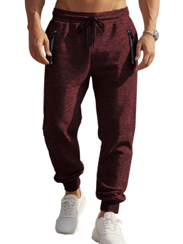 Men's  zipper cuffs slim fit sweatpants