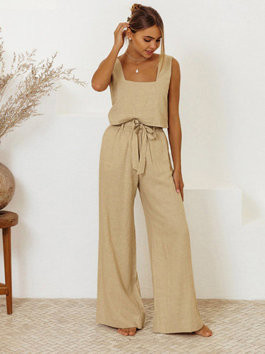 Women's Vest Sleeveless Trousers Loose Suit Fashion Suit