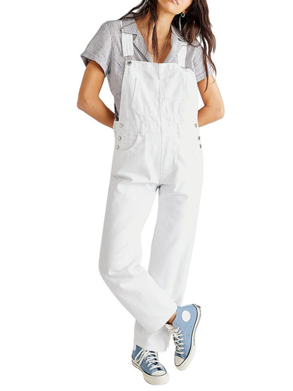 Women's style jumpsuit casual loose denim overalls trousers