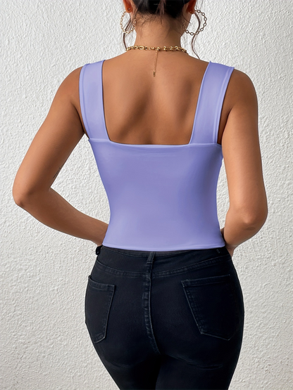 Women's camisole wide shoulder strap sexy slim hot girl sleeveless top