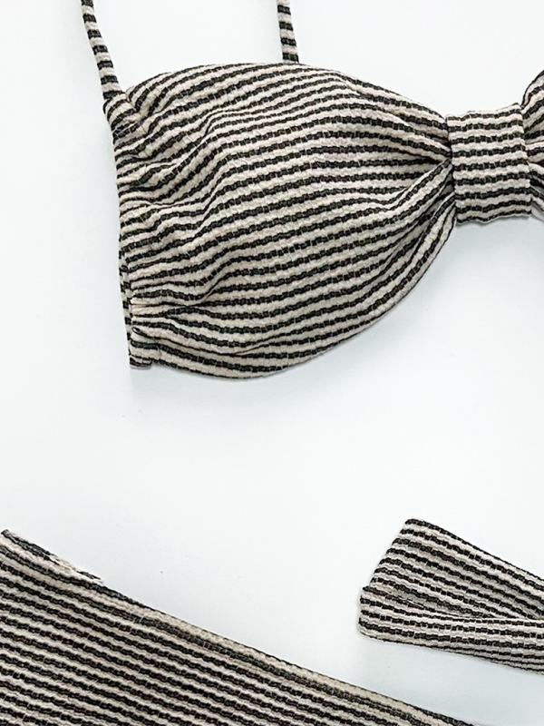 Women's Striped three-piece bikini