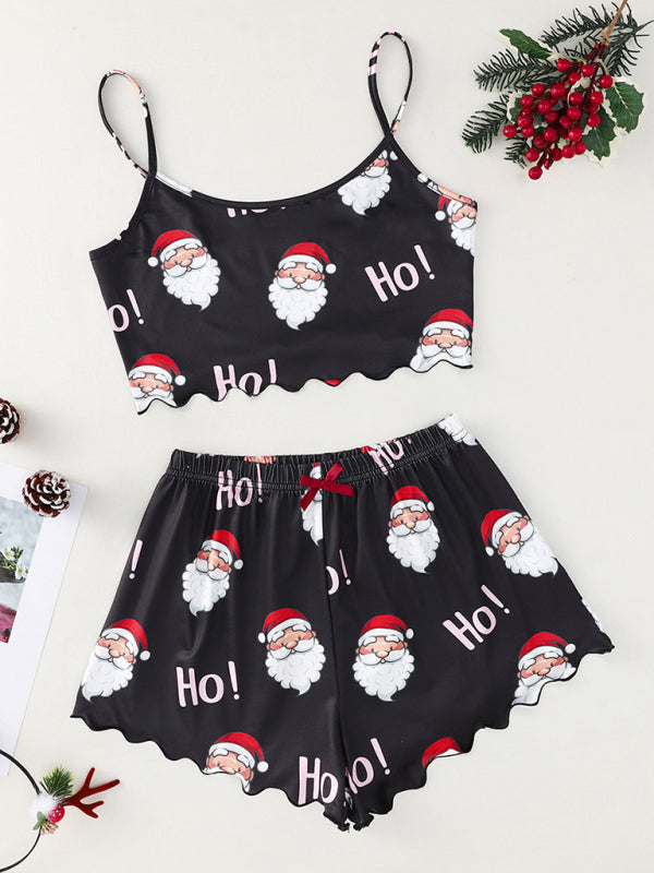 Women's Sleeveless Shorts Simple Casual Two-piece sleepwear