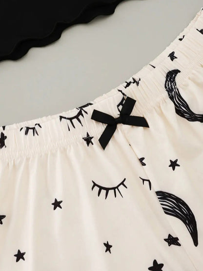 Women's Camisole Top Star Moon Shorts sleepwear