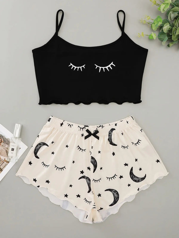 Women's Camisole Top Star Moon Shorts sleepwear