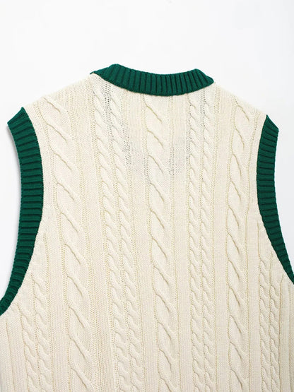 Women's Cable Knit Vest Sweater