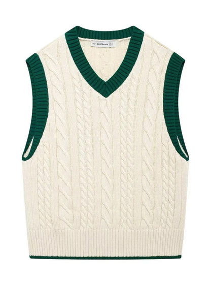 Women's Cable Knit Vest Sweater