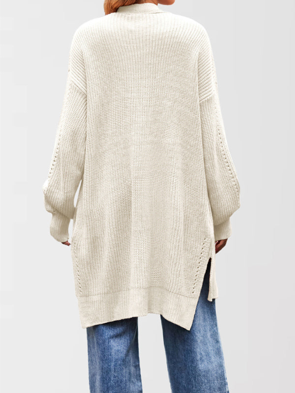 Women's Loose Knit Cardigan Pocket Jacket