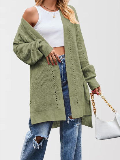 Women's Loose Knit Cardigan Pocket Jacket