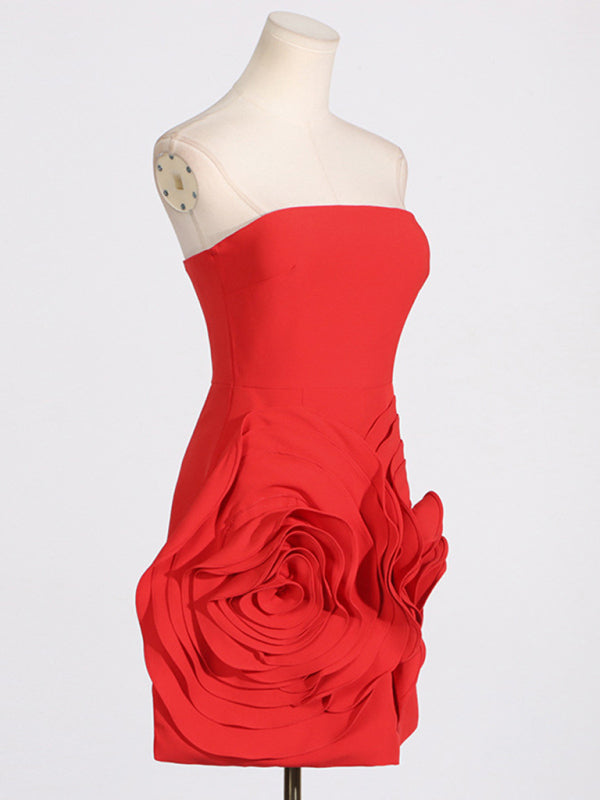 Women's Three-Dimensional Rose Flower Dress