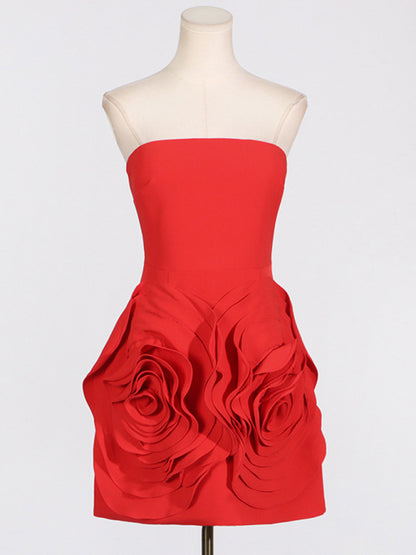 Women's Three-Dimensional Rose Flower Dress