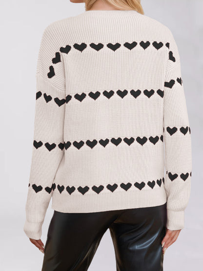 Women's Love Loose Sweater Cardigan